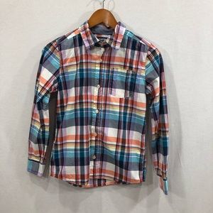 🎄Multicolor button down flannel